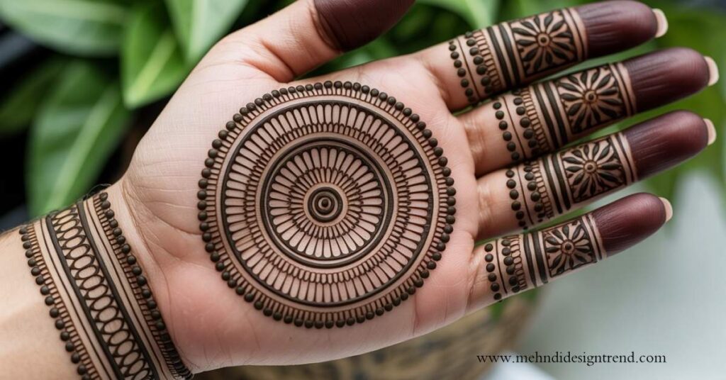 Big Circle Mehndi Design