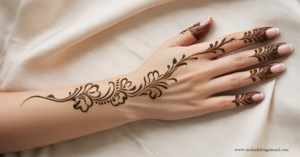 Modern & Elegant Stylish Back Hand Mehndi Design 2025/26 25 Bracelet Style Arabic Mehndi