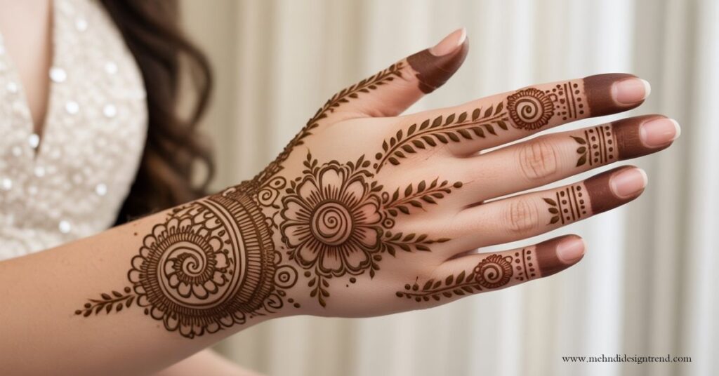 Modern & Elegant Stylish Back Hand Mehndi Design 2025/26 42 Bridal Mehndi for Back Hand