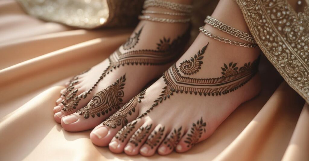 Simple & Easy Foot Mehndi Design Photos | Bridal Arabic Styles 2025 2 Bridal Simple Mehndi Designs For Feet
