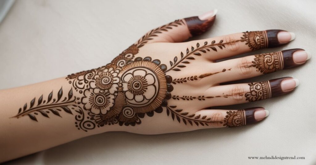 Modern & Elegant Stylish Back Hand Mehndi Design 2025/26 5 Bridal Stylish Back Hand Mehndi Designs