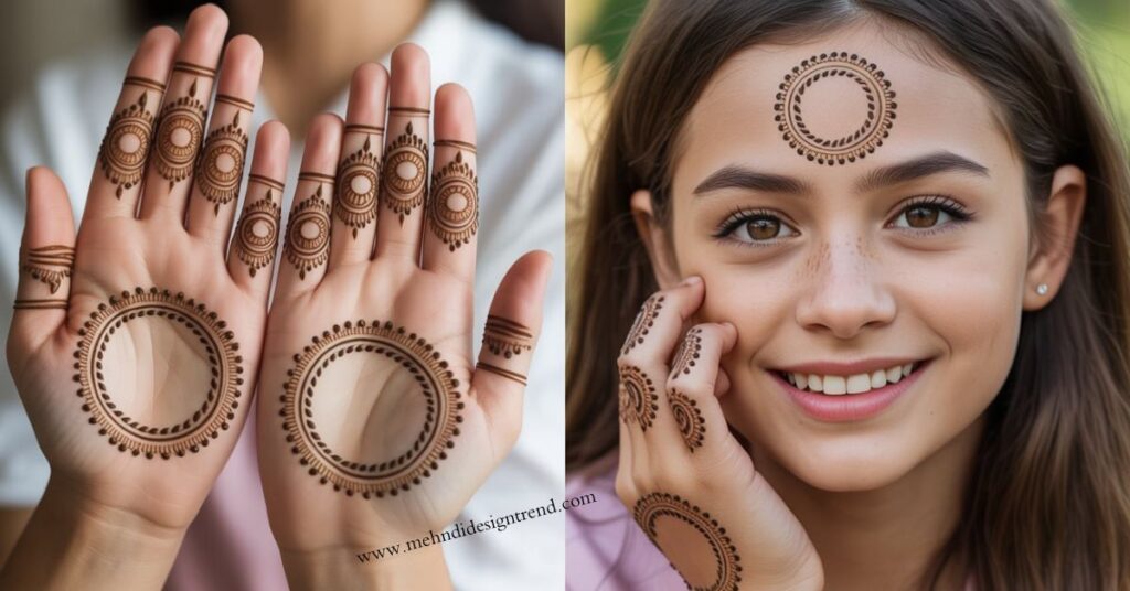Circle Mehndi Design For Girls