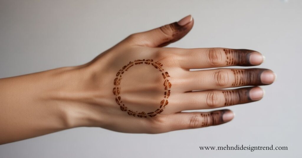 Circle Patch Mehndi Design