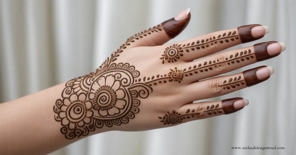 Modern & Elegant Stylish Back Hand Mehndi Design 2025/26 38 Classic Bridal Back Hand Designs