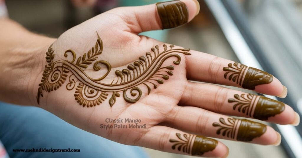 120+ Easy Full Palm Mehndi Designs | Simple, Modern & Truly Beautiful Ideas 9 Classic Mango Style Palm Mehndi
