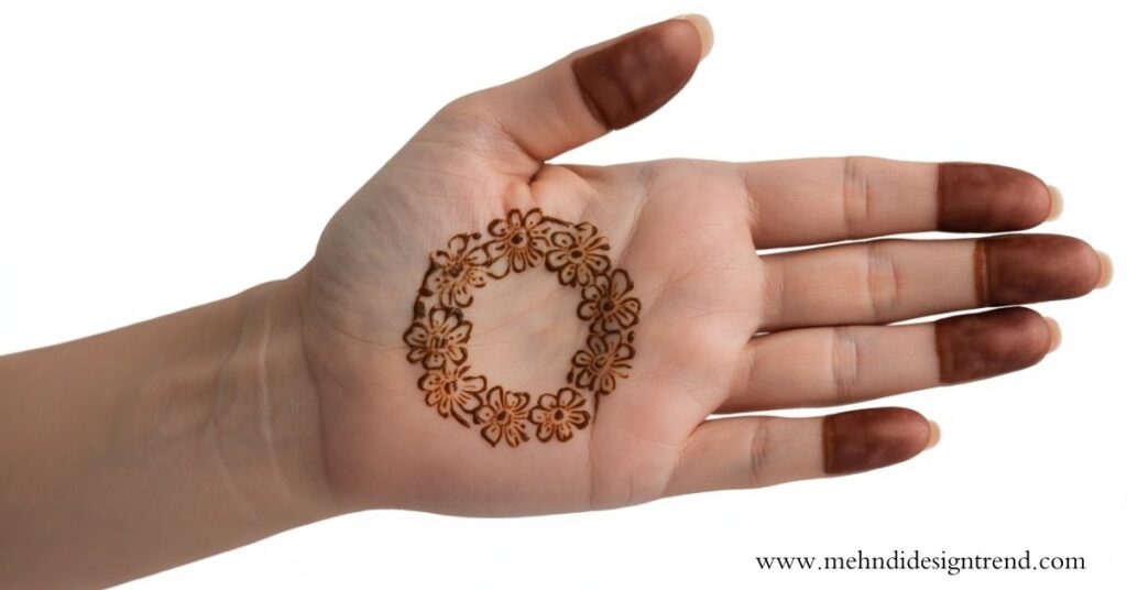 Floral Circle Mehndi Design