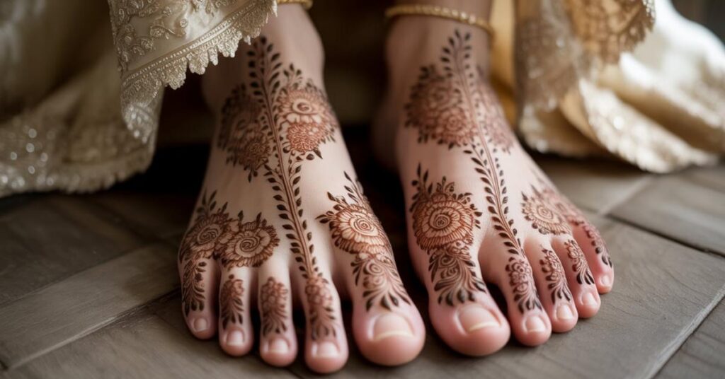 Simple & Easy Foot Mehndi Design Photos | Bridal Arabic Styles 2025 3 Floral Mehndi Designs for Feet