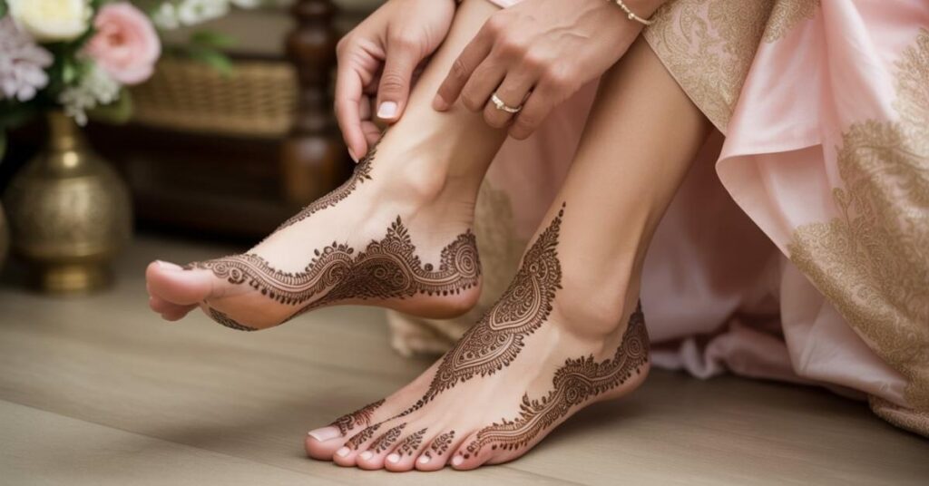 Simple & Easy Foot Mehndi Design Photos | Bridal Arabic Styles 2025 49 Foot Bridal Mehndi Design