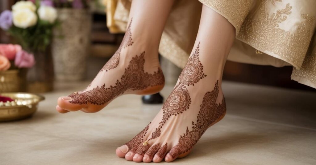 Simple & Easy Foot Mehndi Design Photos | Bridal Arabic Styles 2025 23 Foot Mehndi Design Bridal