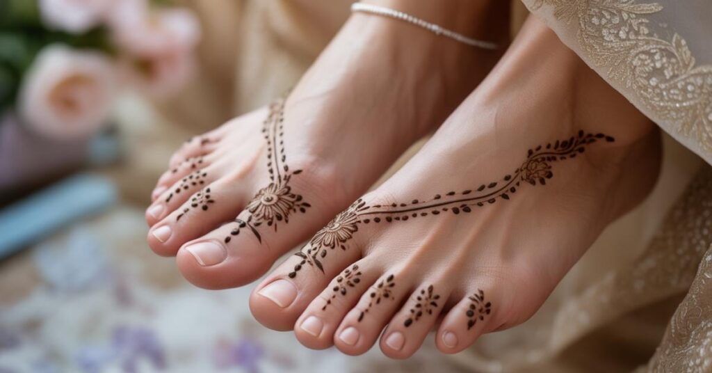 Simple & Easy Foot Mehndi Design Photos | Bridal Arabic Styles 2025 15 Foot Mehndi Design Simple