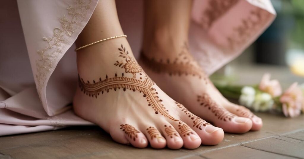 Simple & Easy Foot Mehndi Design Photos | Bridal Arabic Styles 2025 42 Foot Mehndi Design Simple And Easy Photo