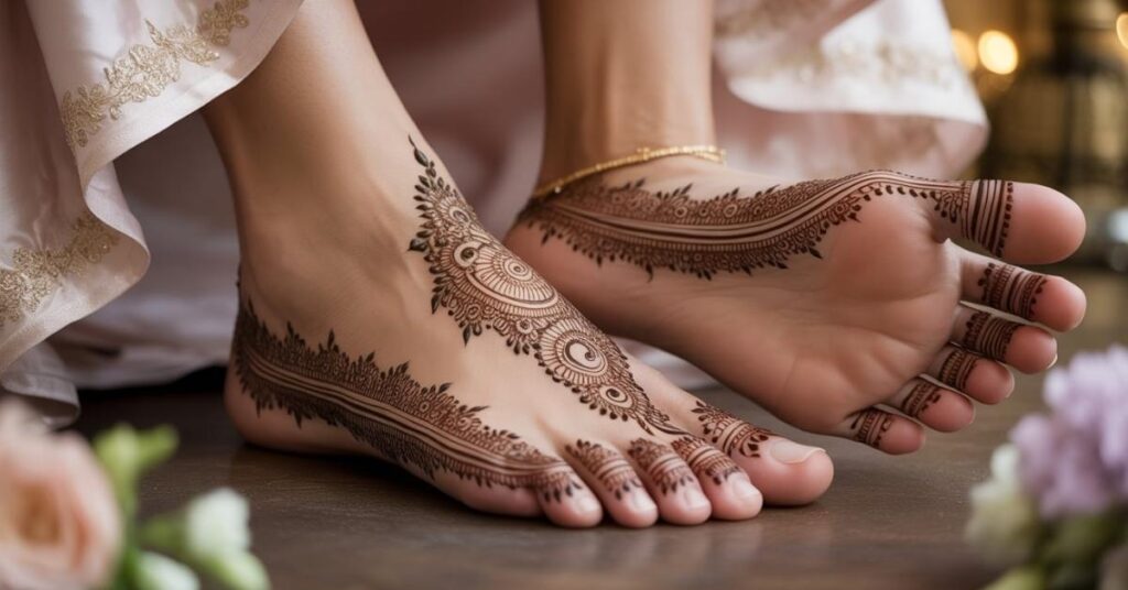 Simple & Easy Foot Mehndi Design Photos | Bridal Arabic Styles 2025 50 Foot Side Mehndi Design