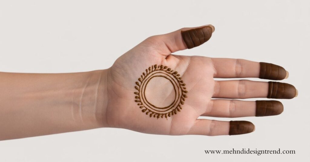 Front Hand Circle Mehndi Design