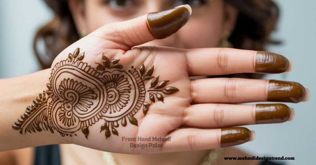 120+ Easy Full Palm Mehndi Designs | Simple, Modern & Truly Beautiful Ideas 48 Front Hand Mehndi Design Palm
