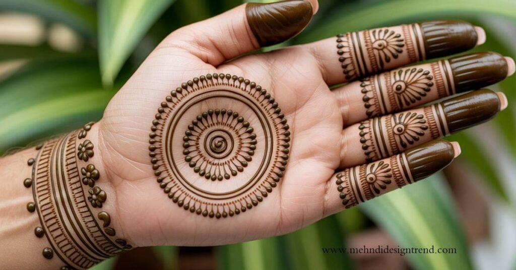 Gol Round Mehndi Design