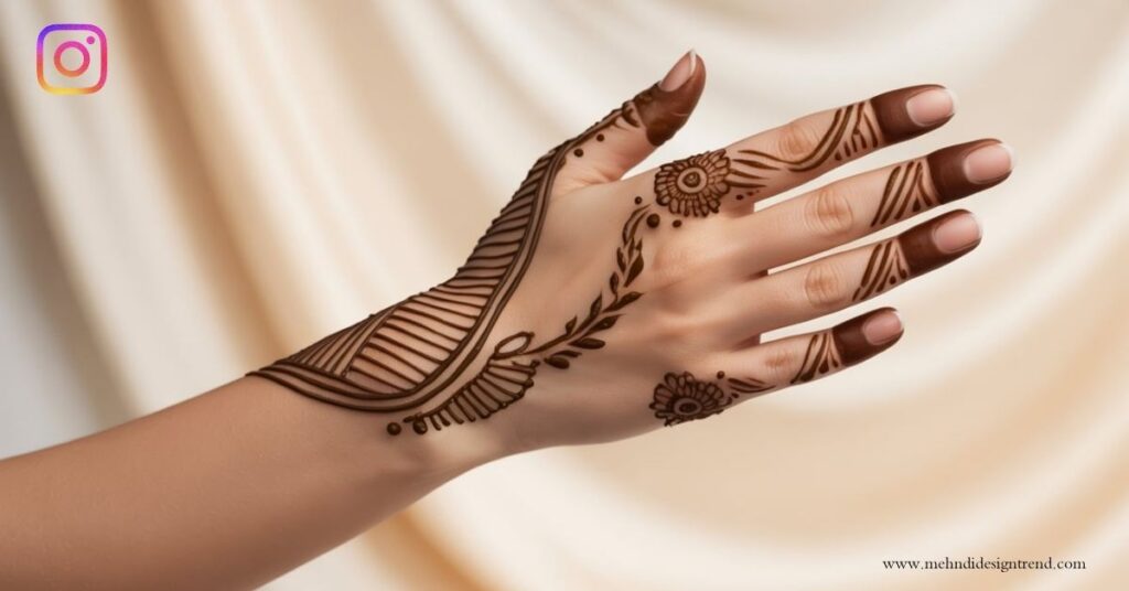 Modern & Elegant Stylish Back Hand Mehndi Design 2025/26 47 Instagram Modern Back Hand Mehndi Designs