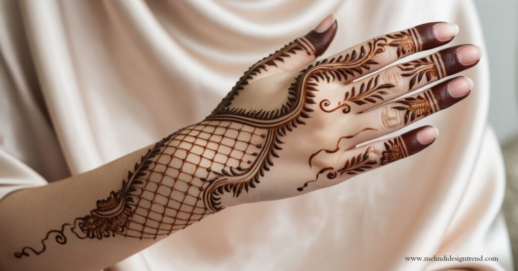 Modern & Elegant Stylish Back Hand Mehndi Design 2025/26 24 Jaal Arabic Back Hand Mehndi