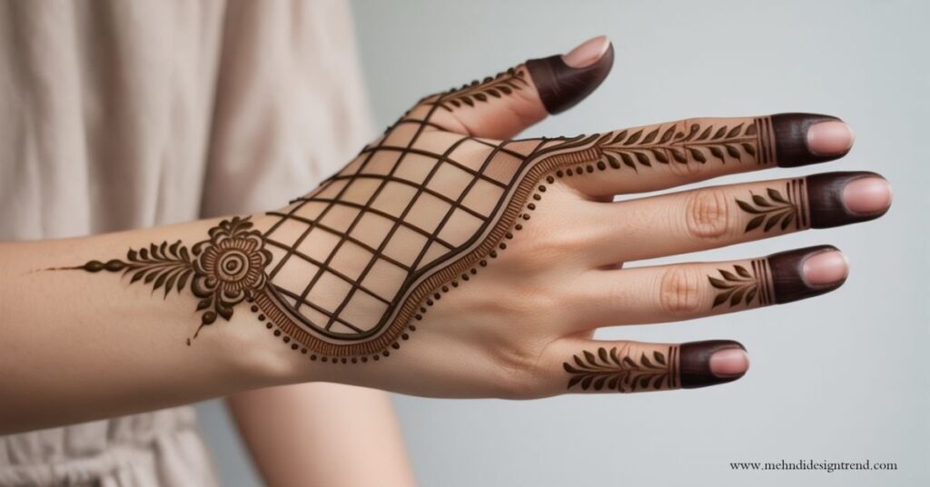Modern & Elegant Stylish Back Hand Mehndi Design 2025/26 10 Jali / Net Back Hand Mehndi Designs
