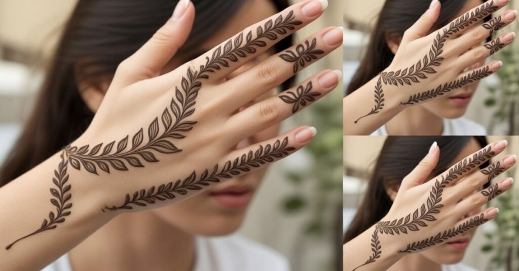 Khafif Mehndi Design Back Hand