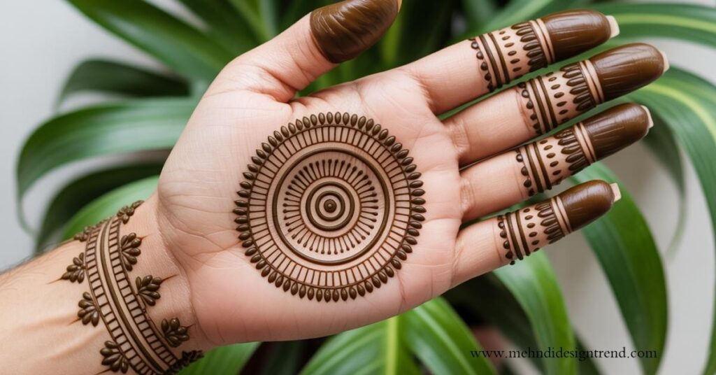 Latest Round Mehndi Design