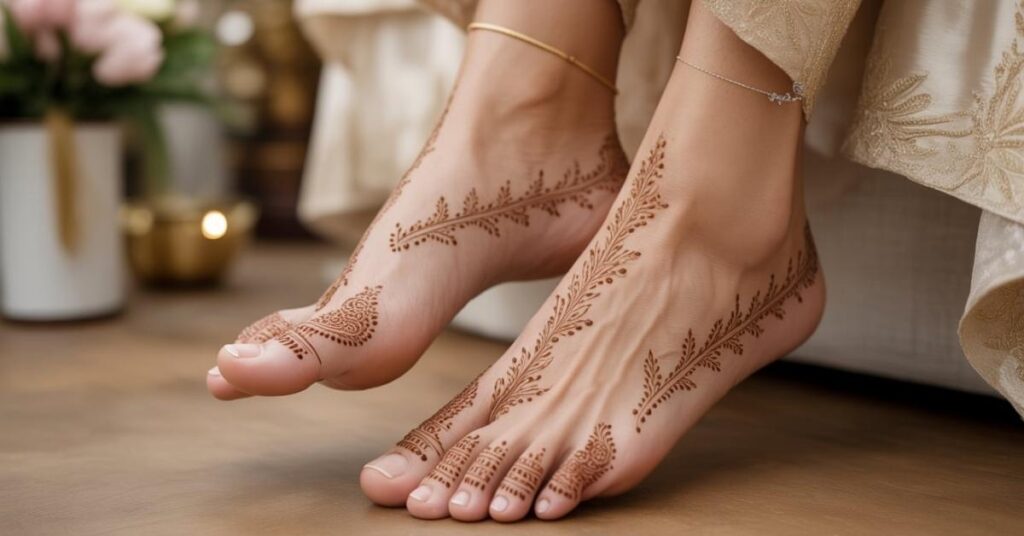 Simple & Easy Foot Mehndi Design Photos | Bridal Arabic Styles 2025 62 Light Mehndi Designs For Feet