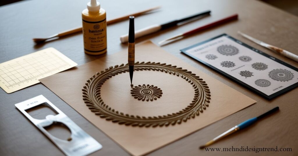 Materials & Tools for Perfect Circle Mehndi