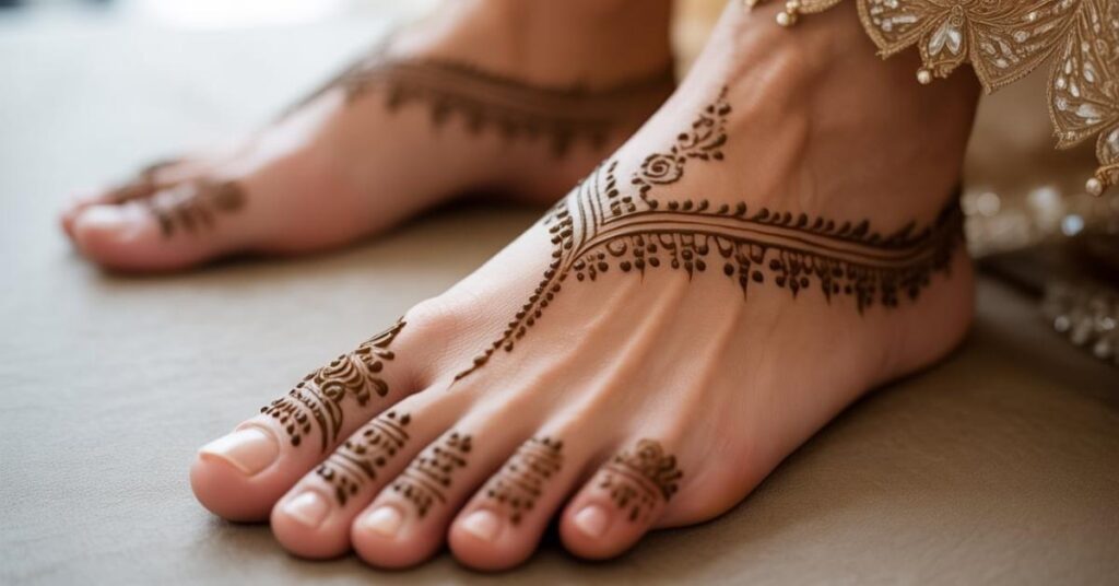 Simple & Easy Foot Mehndi Design Photos | Bridal Arabic Styles 2025 10 Mehndi Design Foot Simple
