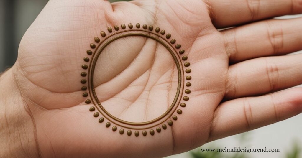 Mehndi Design Round Shape Simple