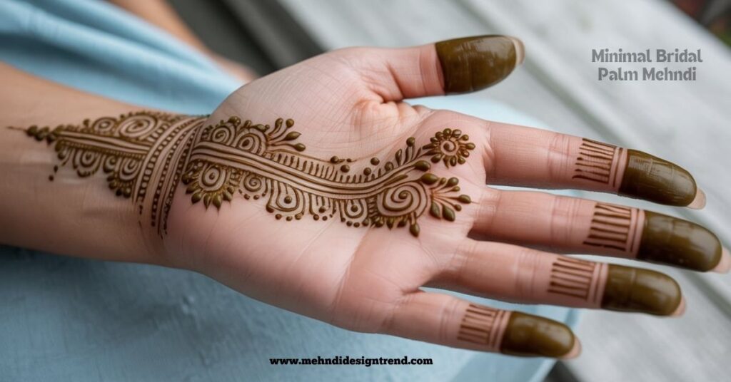 120+ Easy Full Palm Mehndi Designs | Simple, Modern & Truly Beautiful Ideas 5 Minimal Bridal Palm Mehndi