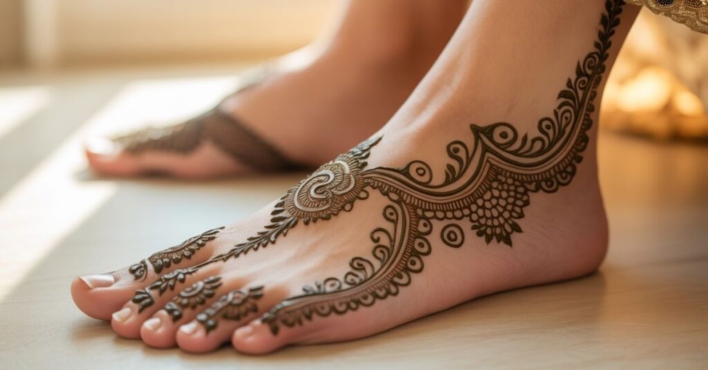 Pakistani Foot Mehndi Design