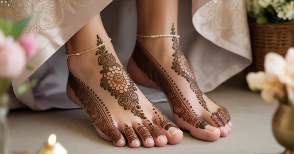 Simple & Easy Foot Mehndi Design Photos | Bridal Arabic Styles 2025 44 Pakistani Modern Foot Mehndi Design