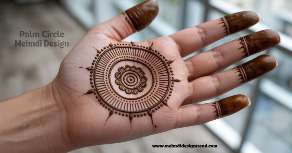 120+ Easy Full Palm Mehndi Designs | Simple, Modern & Truly Beautiful Ideas 18 Palm Circle Mehndi Design