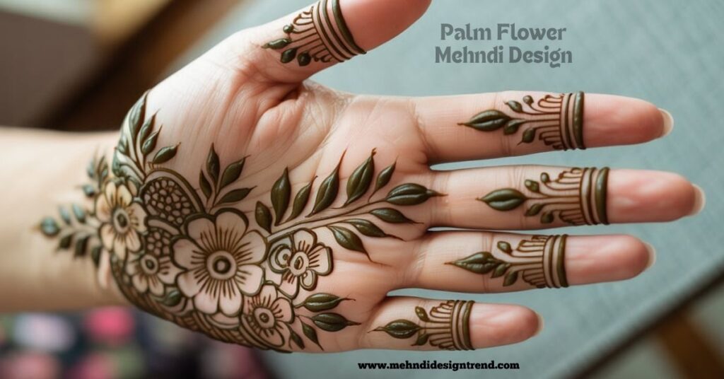 120+ Easy Full Palm Mehndi Designs | Simple, Modern & Truly Beautiful Ideas 10 Palm Flower Mehndi Design