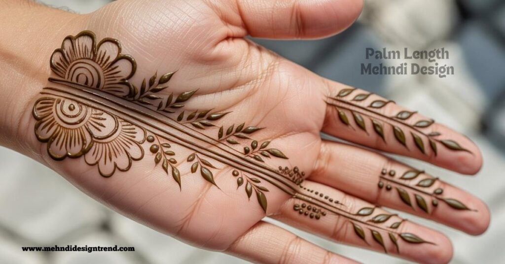 120+ Easy Full Palm Mehndi Designs | Simple, Modern & Truly Beautiful Ideas 17 Palm Length Mehndi Design