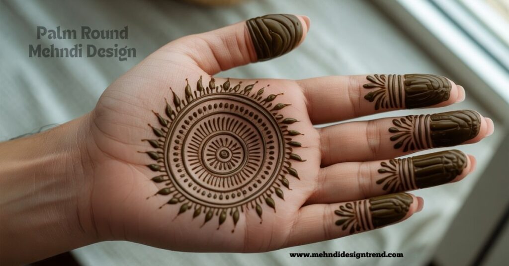 120+ Easy Full Palm Mehndi Designs | Simple, Modern & Truly Beautiful Ideas 21 Palm Round Mehndi Design