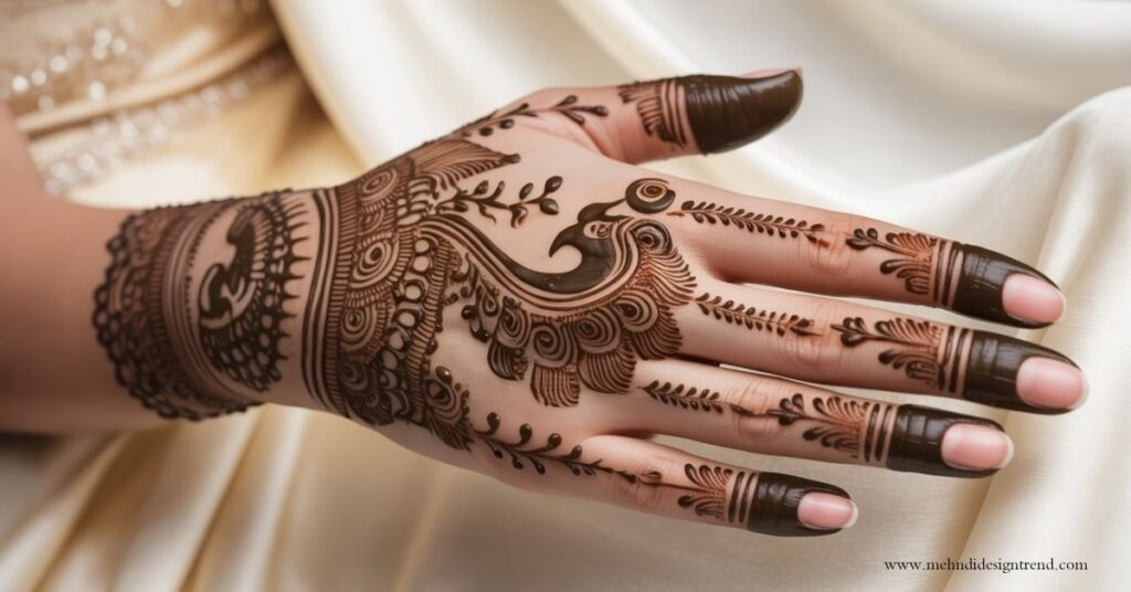 Modern & Elegant Stylish Back Hand Mehndi Design 2025/26 37 Rajasthani Back Hand Style