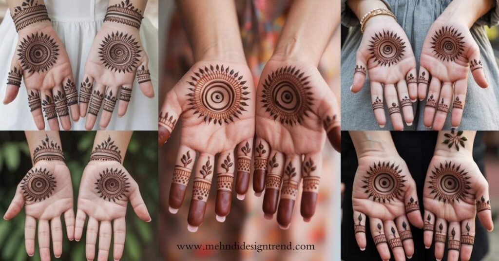 Round Mehndi Design For Girls