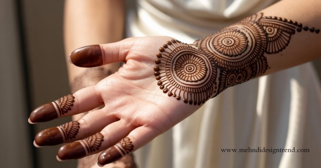Round Mehndi Design Full Hand