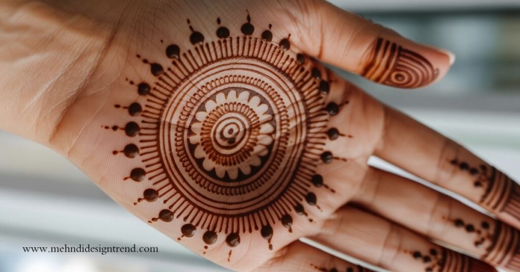 Round Mehndi Design Simple And Beautiful