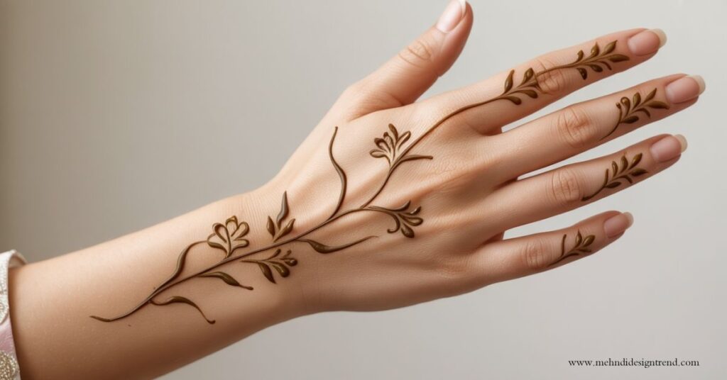 Modern & Elegant Stylish Back Hand Mehndi Design 2025/26 21 Simple Arabic Back Hand Mehndi