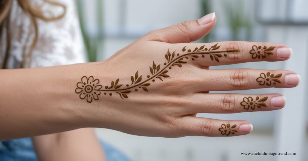 Modern & Elegant Stylish Back Hand Mehndi Design 2025/26 16 Simple Back Side Mehndi Design for Beginners