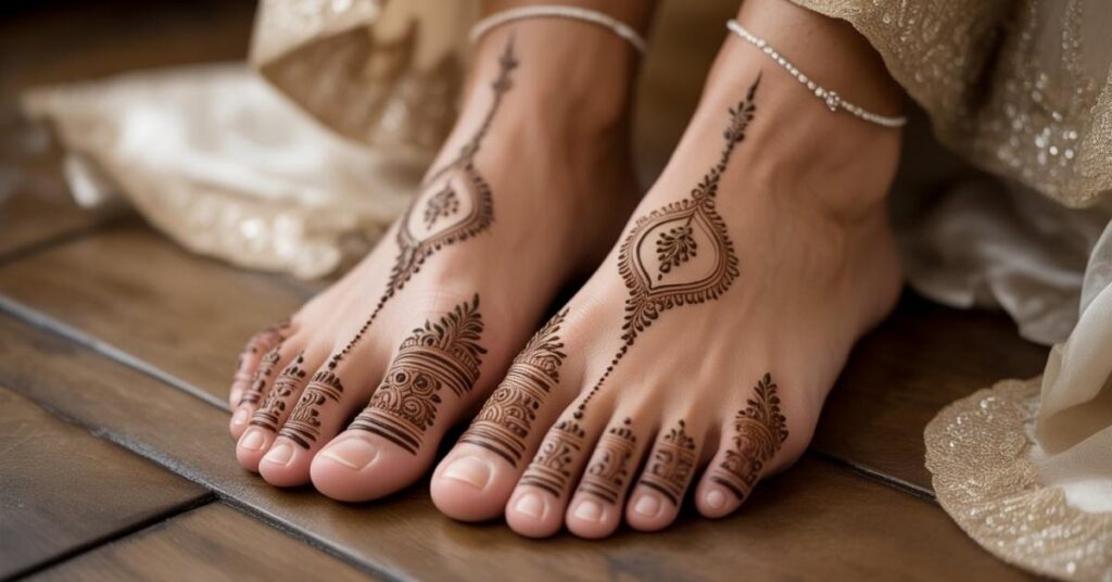 Simple & Easy Foot Mehndi Design Photos | Bridal Arabic Styles 2025 11 Simple Foot Mehndi Design Photos
