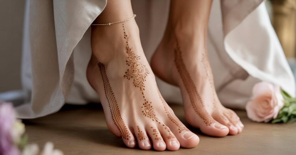 Simple & Easy Foot Mehndi Design Photos | Bridal Arabic Styles 2025 47 Simple Mehndi Design For Foot