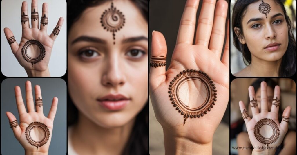 Simple Round Mehndi Design Photos