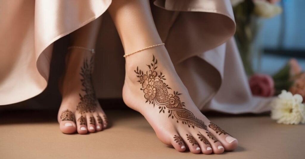 Simple & Easy Foot Mehndi Design Photos | Bridal Arabic Styles 2025 61 Stylish Modern Foot Mehndi Design