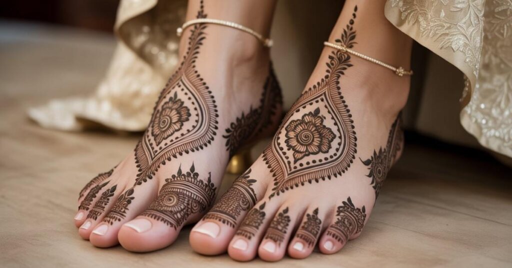 Simple & Easy Foot Mehndi Design Photos | Bridal Arabic Styles 2025 13 Stylish Pakistani Foot Mehndi Design