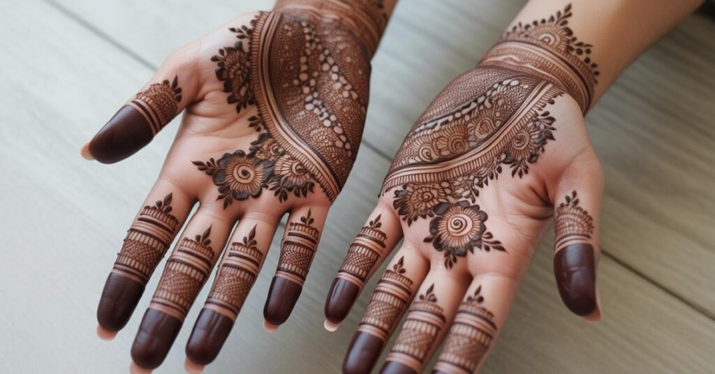 80+ Stylish & Easy Royal Finger Mehendi Designs for Front and Back 101 Detailed Finger Mehndi Designs