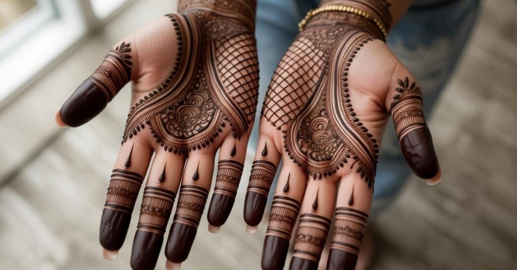 80+ Stylish & Easy Royal Finger Mehendi Designs for Front and Back 100 Heavy Mesh Finger Mehndi Designs