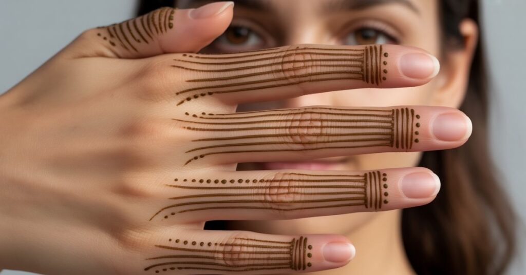 80+ Stylish & Easy Royal Finger Mehendi Designs for Front and Back 81 Lines-to-Work Finger Mehndi Designs