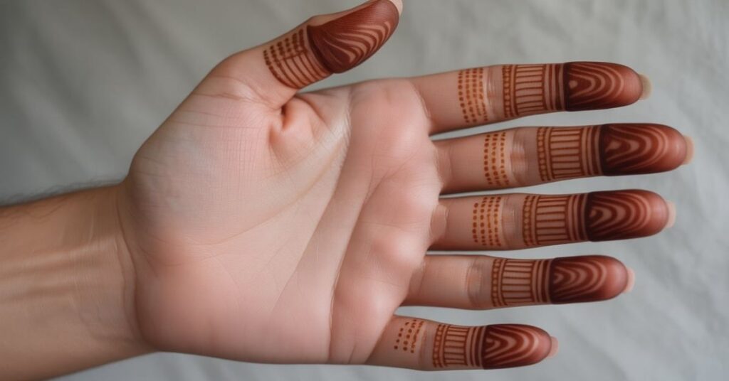 80+ Stylish & Easy Royal Finger Mehendi Designs for Front and Back 19 Mehndi Design Photo Finger